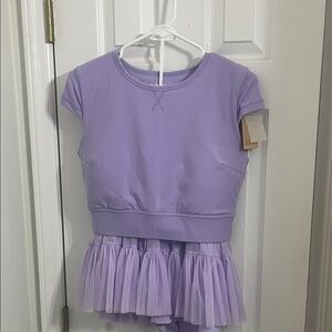 POPFLEX Lavender Baby Crop Tee and Pirouette Skort